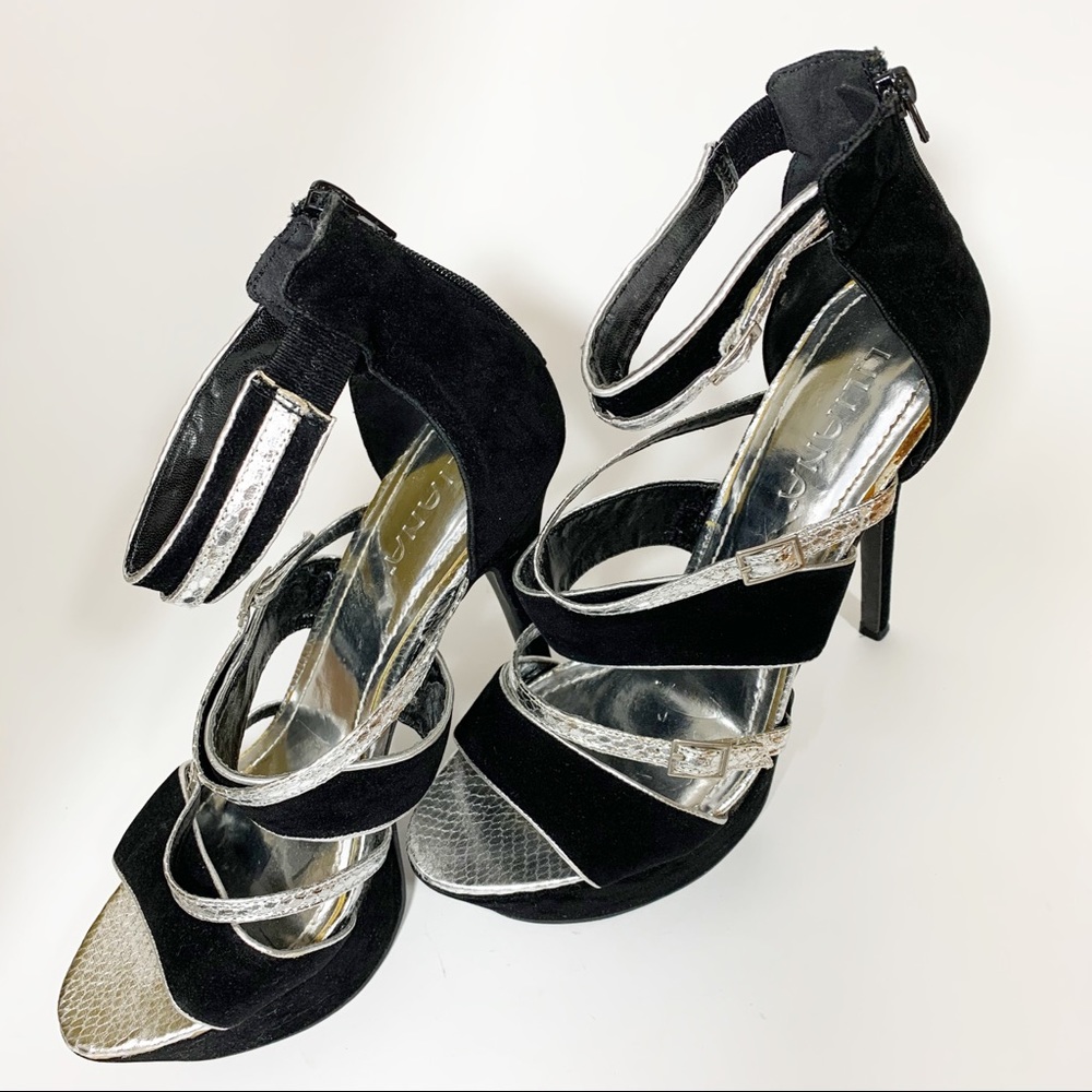 Black suede shoes